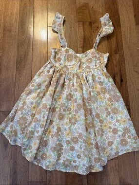 NWT - Floral Ruffled Strap Mini Dress